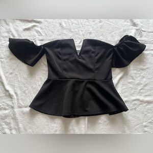 Elegant Black Off-Shoulder Top